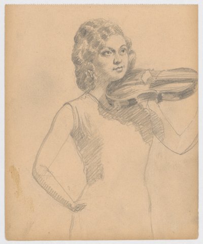 Female Violinist by Ivan Zabota